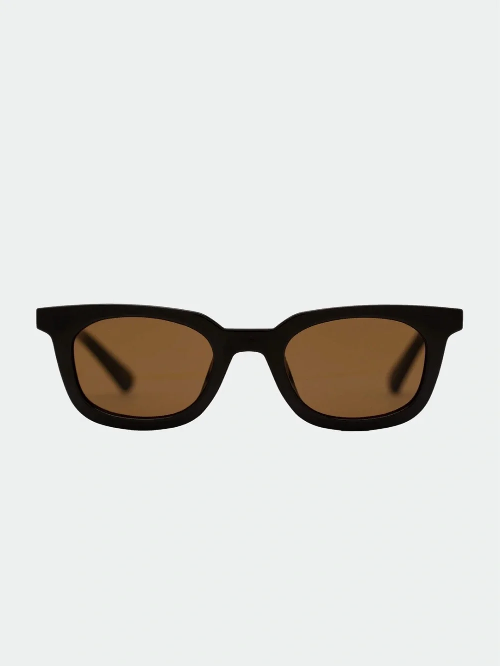 OTRA Classic Rectangle Women's Sunglasses in Black with Brown Lenses